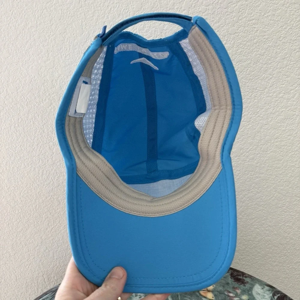 Hoka One One Flexible Adjustable Running Hat Blue EUC